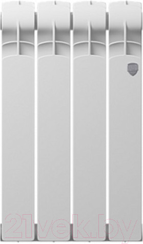 Изображение товара Радиатор биметаллический Royal Thermo Indigo Super+ 500 (4 секции, с монтажным комплектом и угловыми кранами)