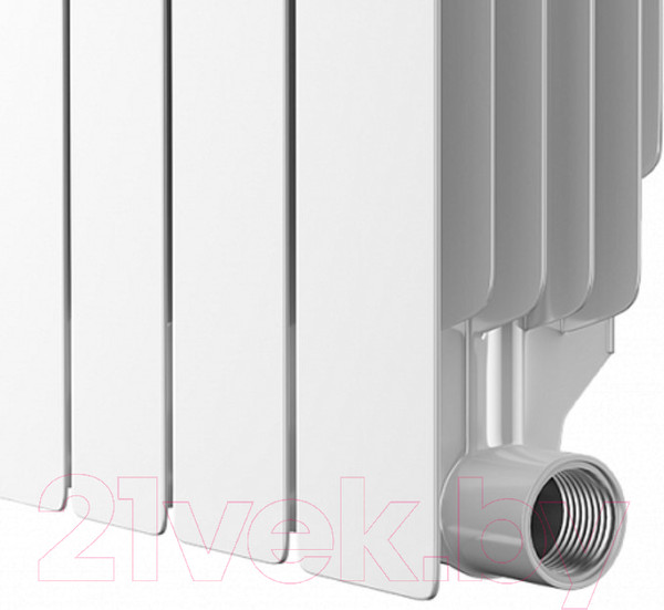 Изображение товара Радиатор биметаллический Royal Thermo Indigo Super+ 500 (4 секции, с монтажным комплектом и угловыми кранами)