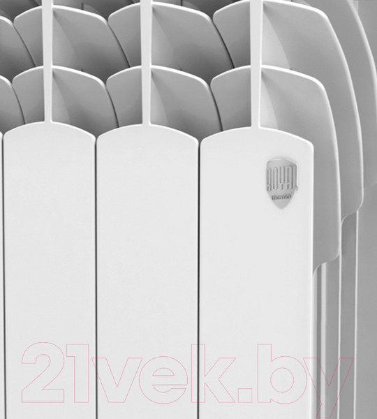 Изображение товара Радиатор биметаллический Royal Thermo Revolution Bimetall 500 (8 секций, с монтажным комплектом и угловыми кранами)
