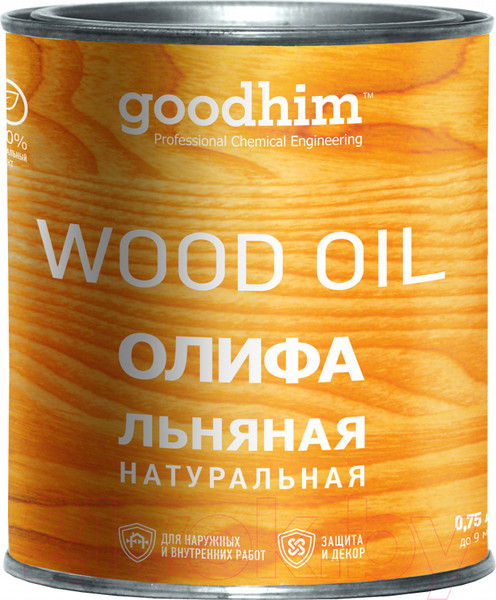 Изображение товара Олифа GoodHim Льняная натуральная / 71079 (750мл)