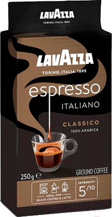 Изображение товара Кофе молотый Lavazza Espresso / 5959 (250г, в вакуумной упаковке)