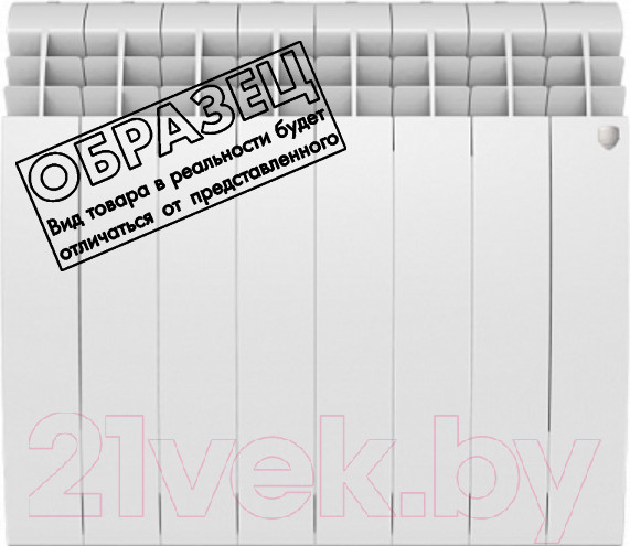 Изображение товара Радиатор биметаллический Royal Thermo BiLiner 500 (7 секций, с монтажным комплектом и угловыми кранами)