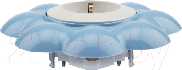 Изображение товара Розетка Kranz Happy Цветок KR-78-0628 (белый/голубой)