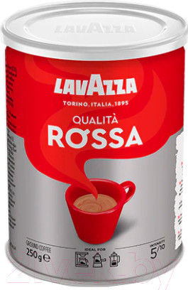 Изображение товара Кофе молотый Lavazza Qualita Rossa / 5641 (250г, в банке)