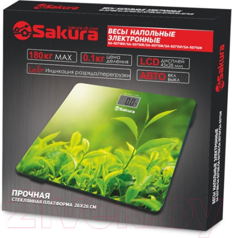 Изображение товара Напольные весы электронные Sakura SA-5071GR (трава)