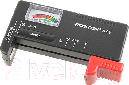 Изображение товара Тестер аккумуляторов и батареек Robiton BT2 / БЛ17340
