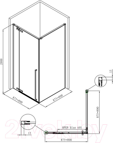 Изображение товара Душевой уголок Allen Brau Fantasy 3.11001-00 / 264970 (90x90)