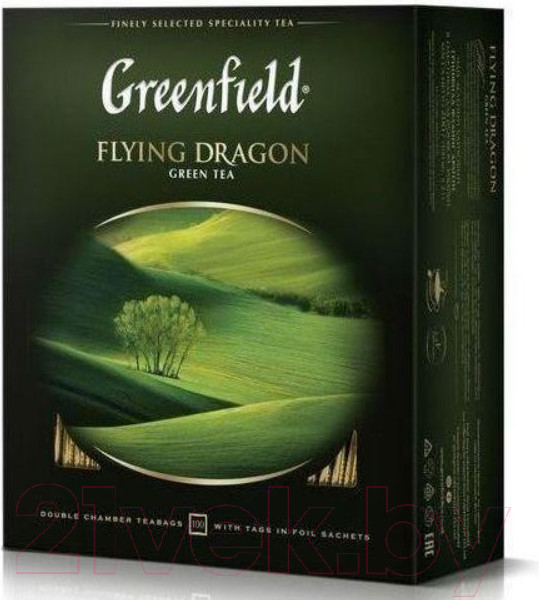 Изображение товара Чай пакетированный GREENFIELD Flying Dragon зеленый / Nd-00001696 (100пак)