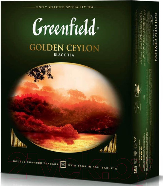 Изображение товара Чай пакетированный GREENFIELD Golden Ceylon черный / Nd-00001694 (100пак)