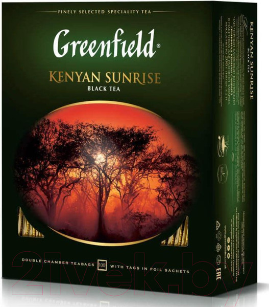 Изображение товара Чай пакетированный GREENFIELD Kenyan Sunrise черный / Nd-00001703 (100пак)