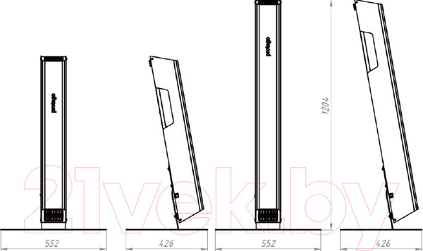 Изображение товара Стойка для рециркулятора Geniled Protego F160/F320 / 05997
