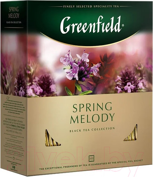 Изображение товара Чай пакетированный GREENFIELD Spring Melody черный / Nd-00001895 (100пак)