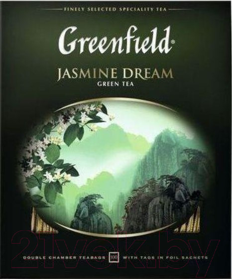 Изображение товара Чай пакетированный GREENFIELD Jasmin Dream зеленый / Nd-00014690 (100пак)