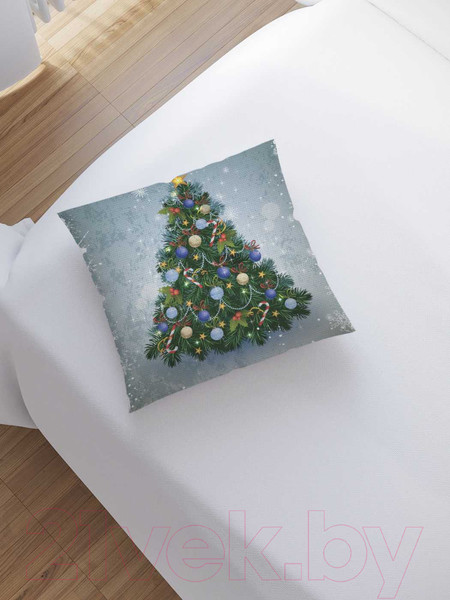 Изображение товара Наволочка декоративная JoyArty Ель с цветными шариками / sl_78630