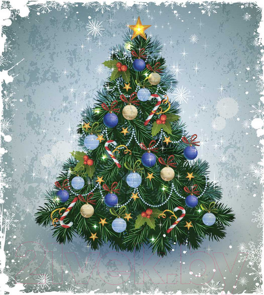 Изображение товара Наволочка декоративная JoyArty Ель с цветными шариками / sl_78630