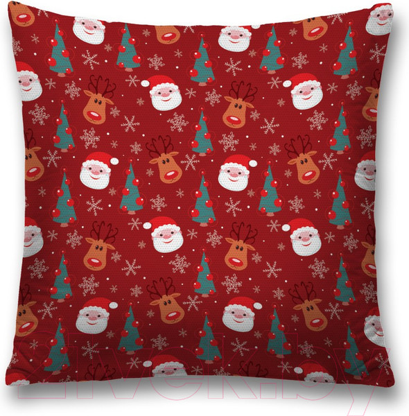 Изображение товара Наволочка декоративная JoyArty Санта в снежинках / sl_52793