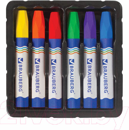 Изображение товара Восковые мелки Brauberg 222969 (6цв)