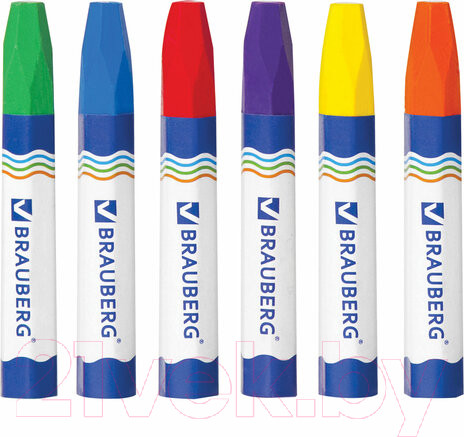 Изображение товара Восковые мелки Brauberg 222969 (6цв)