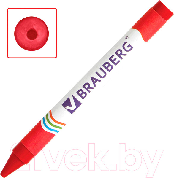 Изображение товара Восковые мелки Brauberg Пифагор / 222961 (6цв)