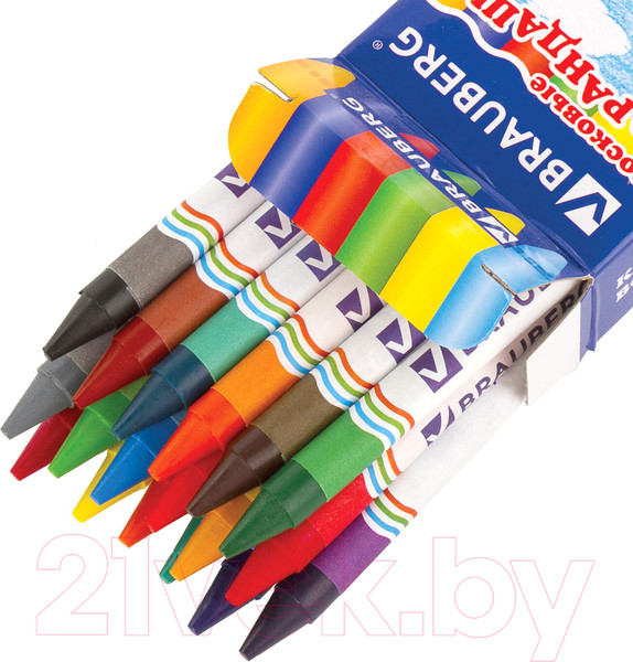 Изображение товара Восковые мелки Brauberg Пифагор / 222963 (18цв)