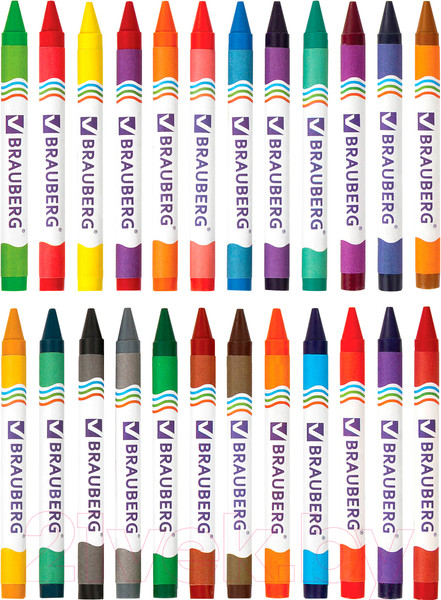 Изображение товара Восковые мелки Brauberg Пифагор / 222964 (24цв)