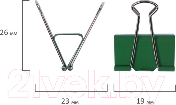 Изображение товара Зажим для бумаги Brauberg 224470 (12шт)