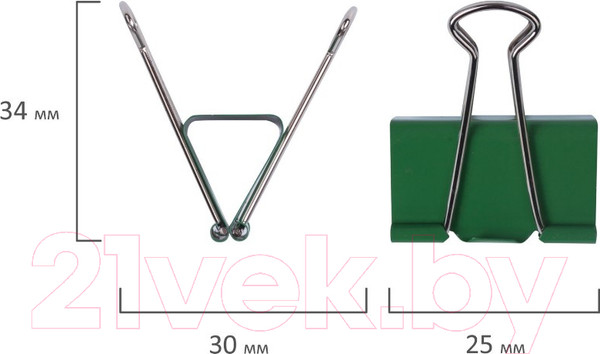 Изображение товара Зажим для бумаги Brauberg 224471 (12шт)