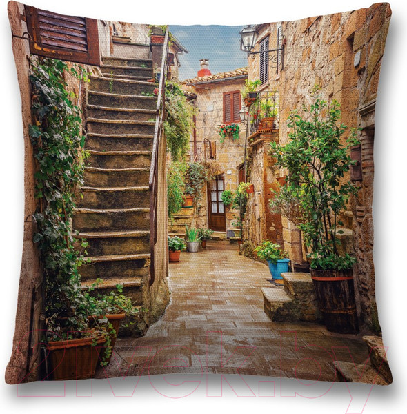 Изображение товара Наволочка декоративная JoyArty Цветочные улицы / sl_14597