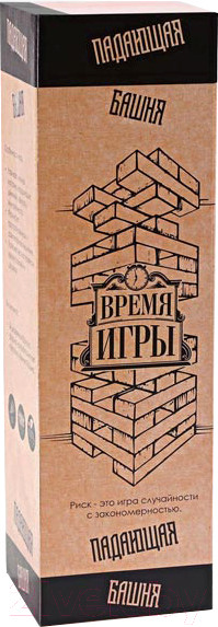 Изображение товара Настольная игра Время игры Большая падающая башня / 4050054