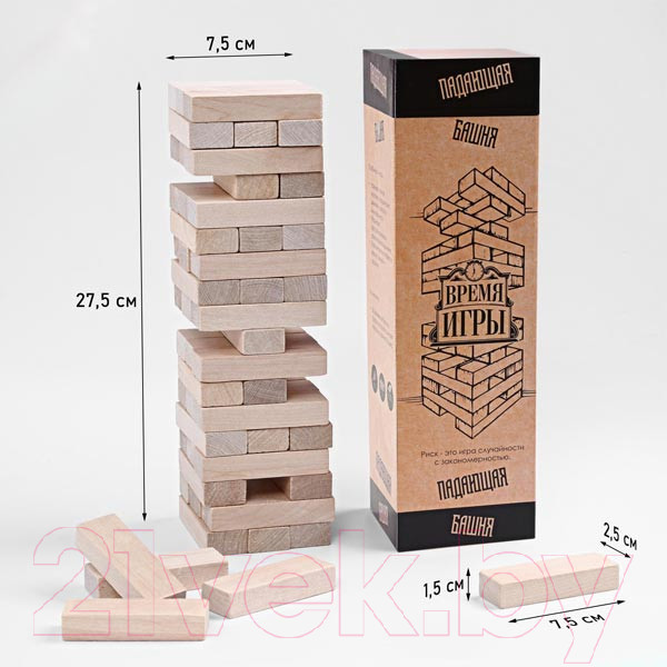 Изображение товара Настольная игра Время игры Большая падающая башня / 4050054