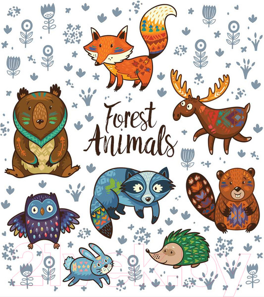 Изображение товара Наволочка декоративная JoyArty Лесные животные / sl_23364