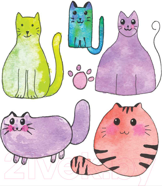 Изображение товара Наволочка декоративная JoyArty Хвостатые коты / sl_32808