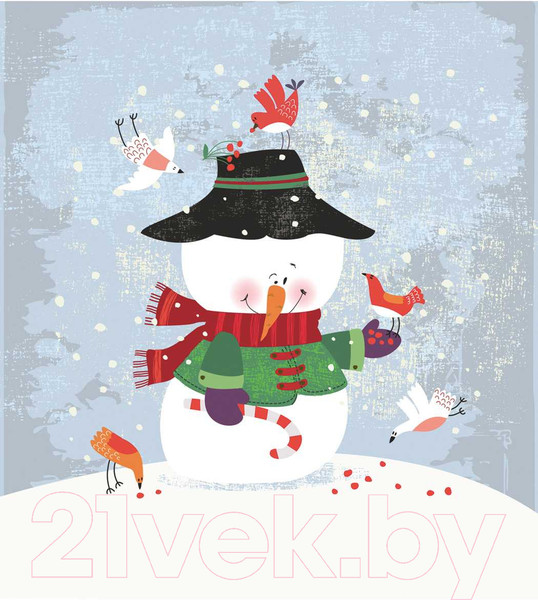 Изображение товара Наволочка декоративная JoyArty Дружелюбный снеговик / sl_78071