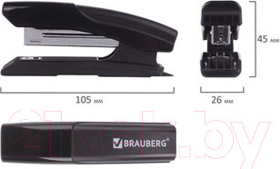 Изображение товара Степлер Brauberg Black Jack / 227763 (черный)