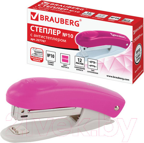 Изображение товара Степлер Brauberg Original / 227767 (розовый)