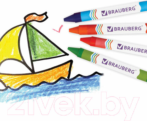 Изображение товара Восковые мелки Brauberg 222966 (12цв)