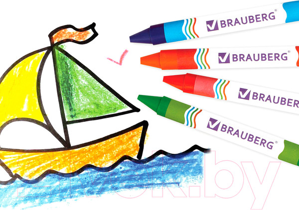 Изображение товара Восковые мелки Brauberg 222966 (12цв)