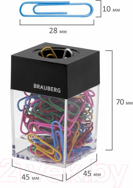 Изображение товара Подставка настольная Brauberg 228401 (со скрепками)