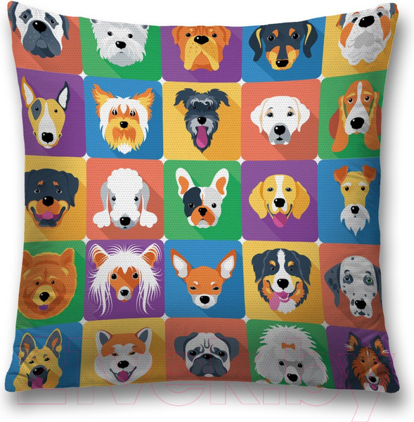 Изображение товара Наволочка декоративная JoyArty Лающие друзья / sl_14785