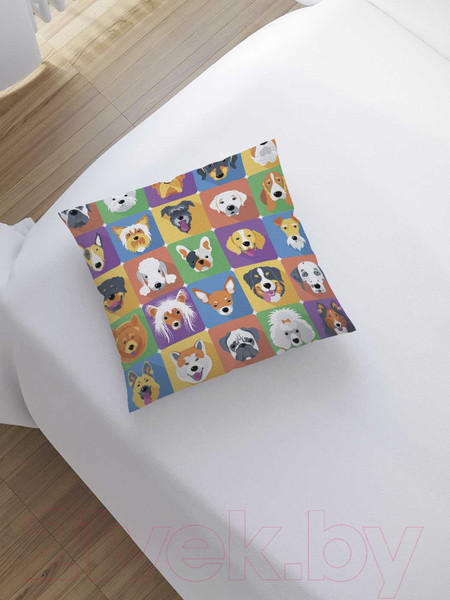 Изображение товара Наволочка декоративная JoyArty Лающие друзья / sl_14785
