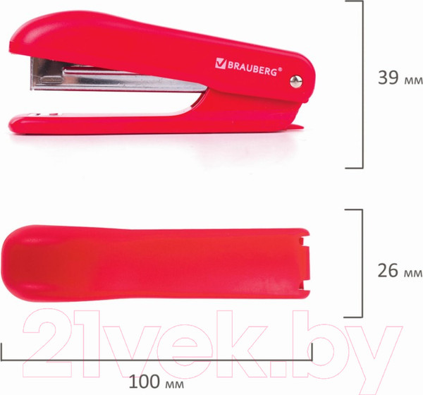 Изображение товара Степлер Brauberg SX-19 / 228589 (красный)