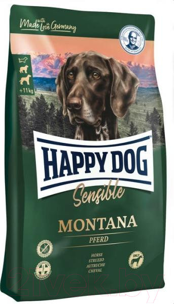 Изображение товара Сухой корм для собак Happy Dog Sensible Montana Конина, картофель / 60486 (4кг)