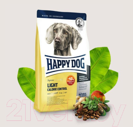 Изображение товара Сухой корм для собак Happy Dog Light Calorie Control Птица, лосось, рыба, ягненок,мидии / 60772 (4кг)