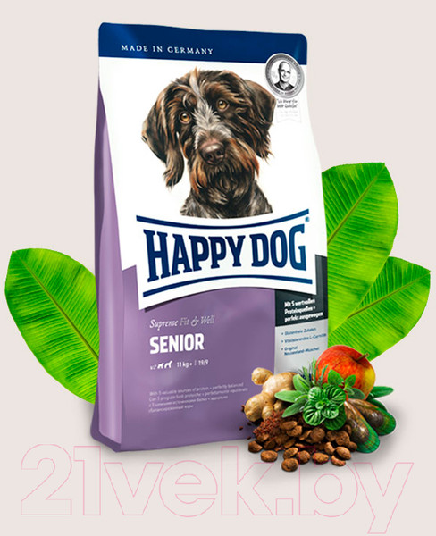 Изображение товара Сухой корм для собак Happy Dog Senior Птица, лосось, рыба, ягненок, мидии / 60767 (4кг)