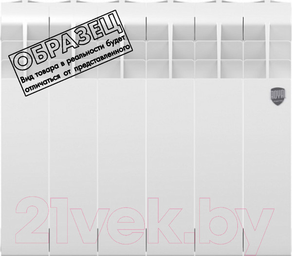 Изображение товара Радиатор биметаллический Royal Thermo Biliner Bianco 350 (15 секций, с монтажным комплектом и угловыми кранами)