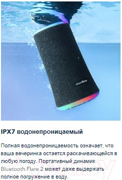 Изображение товара Портативная колонка Anker SoundCore Flare 2 / A3165G11 (черный)
