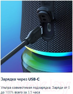 Изображение товара Портативная колонка Anker SoundCore Flare 2 / A3165G11 (черный)