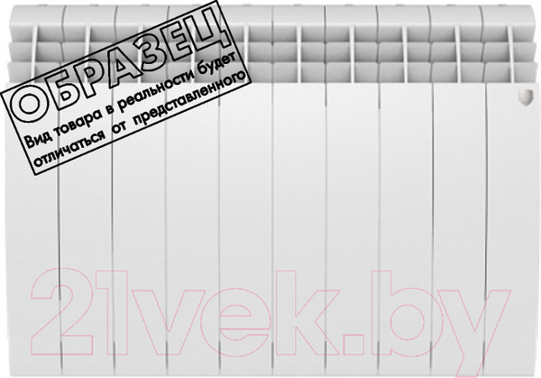 Изображение товара Радиатор биметаллический Royal Thermo BiLiner 500 Bianco Traffico (6 секций, с монтажным комплектом и угловыми кранами)