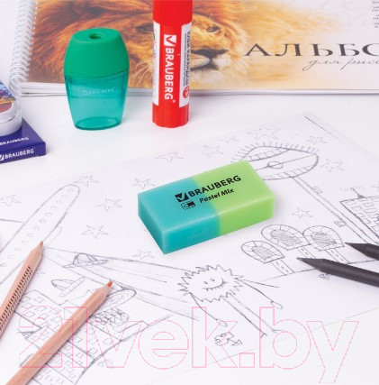 Изображение товара Набор ластиков Brauberg Pastel Mix / 229597 (6шт)