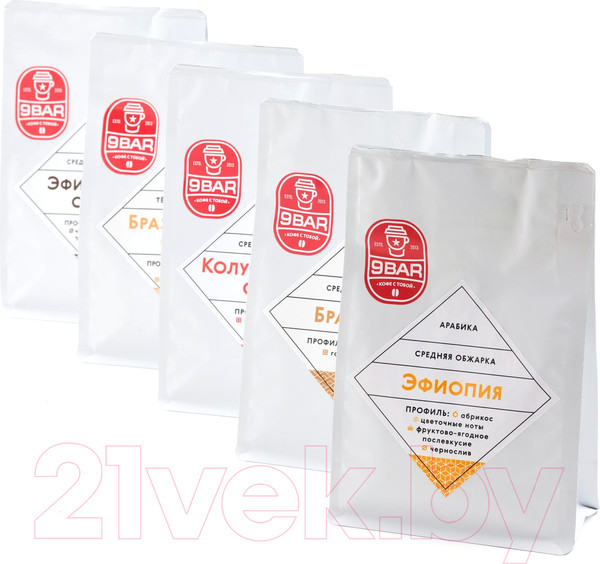 Изображение товара Набор кофе 9BAR Авантюрист (5x150г)